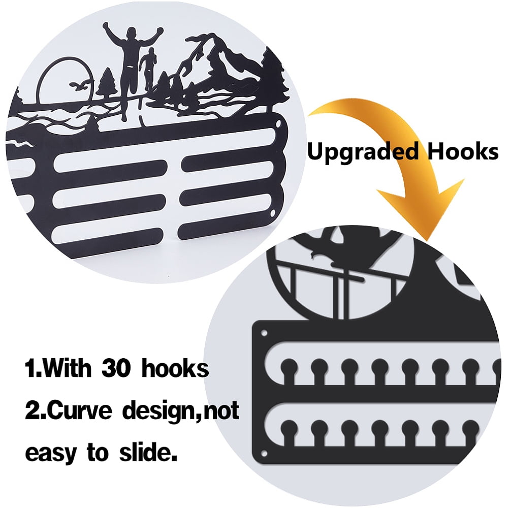 Metal Medal Holder Medals Display Hanger Hooks Awards Ribbon Display Rack Race for DIY