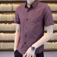 thumbnail image 5 of Camisas y blusas de manga corta con estampado para hombre de negocios, de algodón y seda con estampado de lunares, baratas, nuevas en Asia, ropa S, 5 of 5