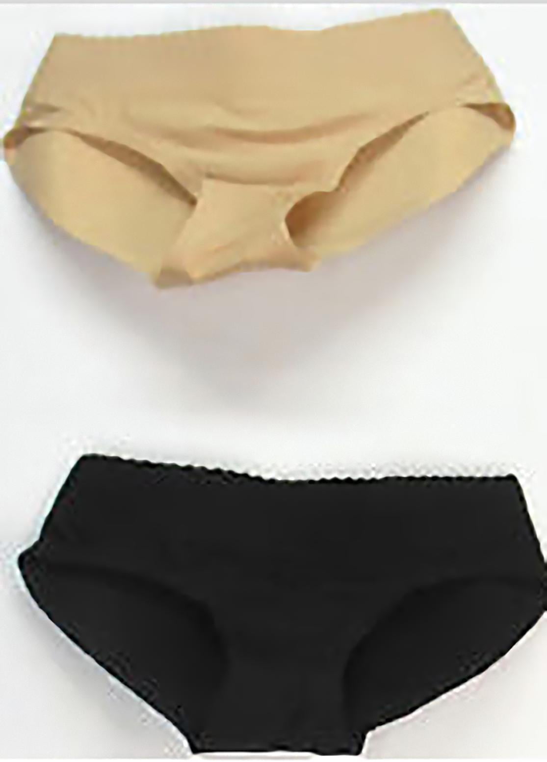 Belvia Comfia Tummy Control Shaping Brief Underwear-Black/Nude 2Pack  (Small) 
