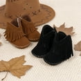 thumbnail image 4 of Meckior Baby Girls Boys Boots Infant Cowboy Tassel Booties Newborn Moccasins Shoes for 3-18 Months, 4 of 7