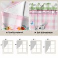 thumbnail image 5 of Easter Swag Valances for Windows, Kitchen Curtains 36 Inch Length 2 Panels Set, Spring Watercolor Easter Eggs Bunny Pink Green Plaid Short Curtains for Small Windows Rod Pocket Cafe Curtains 28"x36", 5 of 8