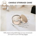 thumbnail image 4 of 24 Pcs Candle Jar Decorative Labels Empty Storage Tins Candle Tin Can Candlestick Holders Round Tin Containers, A, 4 of 7