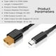 thumbnail image 4 of USB-C Tipo-C A XT60 Cable de Carga PD 100W 20V/5A Cable de Carga para la Herramienta-Cargador Kitrc M7 M6 M6D M8S, Panel Solar., 4 of 5