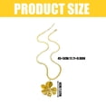 thumbnail image 5 of Gold Plated Flat Snake Chain Necklace Featuring A Large Flower Pendant For Women Stylish Accessory, 5 of 11
