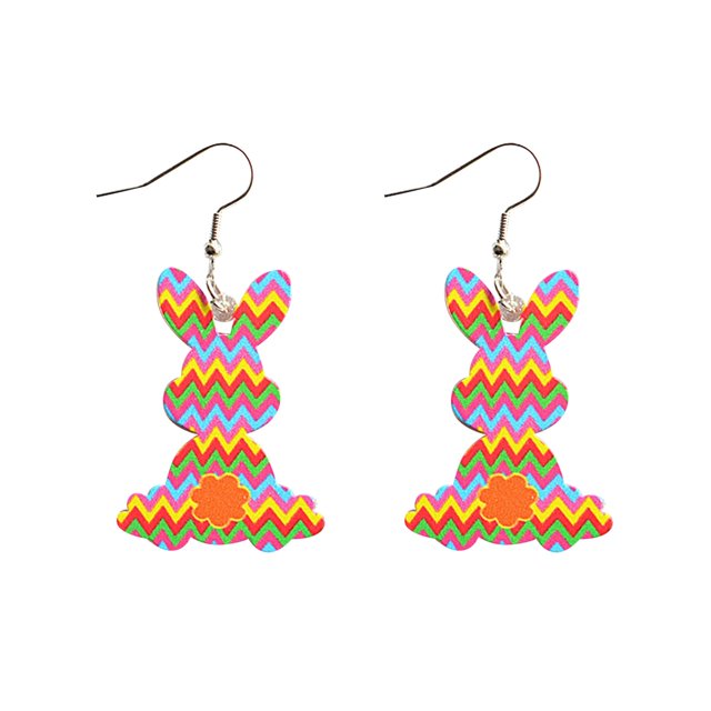 Hearth & Gear Easter Earrings Cartoon Cute Rabbit Acrylic Sheet Double Printing Earrings Women's Earrings Valentines Day Earrings for Women Ear Ringing Jewelry for Women Jewelry Raffia Earrings
