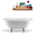 thumbnail image 3 of 70" Streamline N1121WH-GLD Clawfoot Tub and Tray With External Drain, 3 of 7