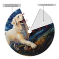 thumbnail image 2 of Rateoe Vintage Starry Sky Labrador A Print Christmas Tree Skirt 48" for Xmas Holiday New Year Party Circle Tree Mat Ornaments Decoration, 2 of 7