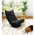 thumbnail image 3 of ZUO Down Low Swivel Chair Black, 3 of 12