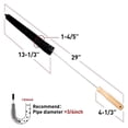 thumbnail image 6 of Dryer Vent Cleaner Lint Brush, Long Flexible Refrigerator Coil Cleaning Brush, 26 Inch,Black,Large, 6 of 8