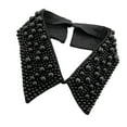 thumbnail image 3 of Gargantilla de solapa de chal falso para mujer y niña, accesorios informales, collar, corbatas para ropa, blusa, suéteres, ropa de Carnaval Negro, 3 of 8