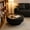 Black, variant on WanKaMom Hidden Storage Coffee Table, Round Fluted Glass Living Room Table, Premium Leather Wrapped Table, Anti-Scratch Explosion-Proof Modern Home Furniture