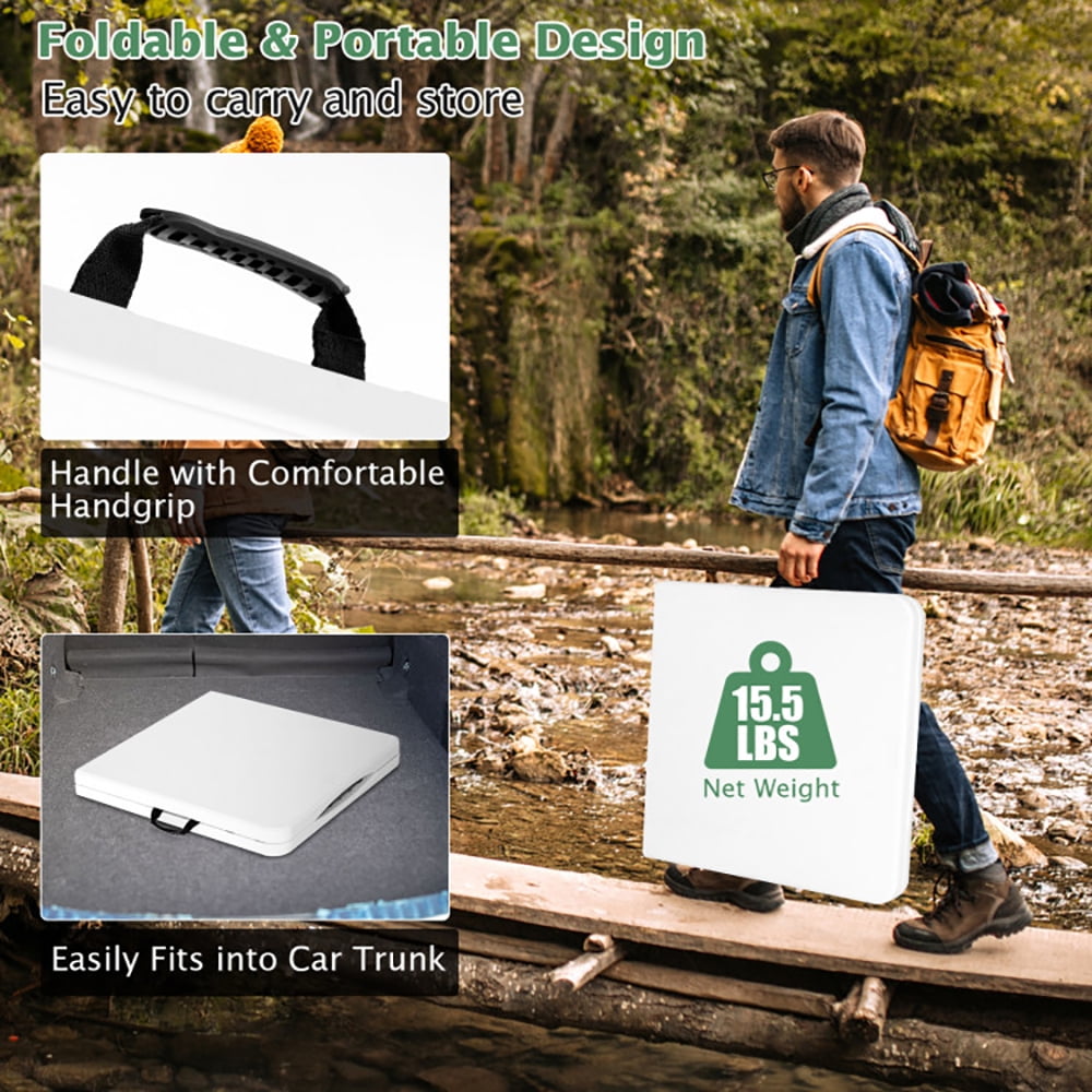 Aimee Lii 3-Level Height Adjustable Folding Table, Camp Tables PorTable Foldable Aimee Lii 3-Level Height Adjustable Folding Table, Camp Tables PorTable Foldable