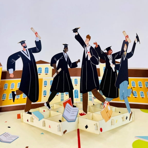 Graduation 3D Pop Up Greeting Card - Handmade Card for Graduation,  School, Congratulations, Birthday, Thank you, Baby, Anniversary