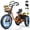 Orange, variant on ESKUTE T300P Electric Tricycle for Adults, 3 Wheel Electric Bike, Foldable E Trike, 998.4Wh Battery, 20" x 4.0" Fat Tire, Stable Ride Tricycle for Seniors & Parents, Blue, UL2849
