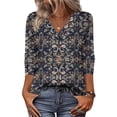 thumbnail image 2 of Blouses for women dressy casual Polyester,Spandex Soft Clothing M Blue womens blouses, 2 of 5