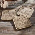thumbnail image 5 of VHC Brands Cotton Pot Holder Set of 3, Heat Resistant, Kitchen Potholders, Connell Collection, Square 8x8, Burgundy, 5 of 5