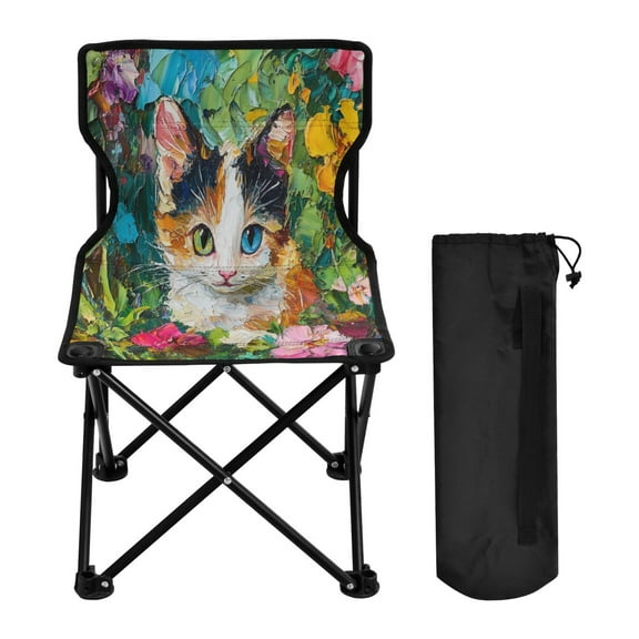 YAZAOO Camping Chairs Modern Eyes Of Enchantment Pattern Folding chair