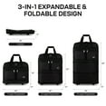 thumbnail image 5 of 30" Expandable Foldable Luggage Bag Suitcase with 4 Swivel Wheels Collapsible Rolling Travel Bag for Home Storage Moving,Black - EX, 5 of 7