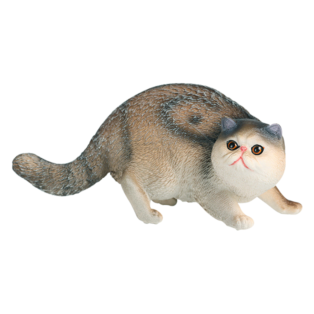 Plastic Cat Figurine Cat Model Adornment Realistic Animal Model