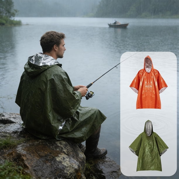 Impermeable de Aluminio, Equipo de Calentamiento de Emergencia para Acampar Al Aire Libre, Senderismo, Manta de Supervivencia, Suministros para Exteriores.