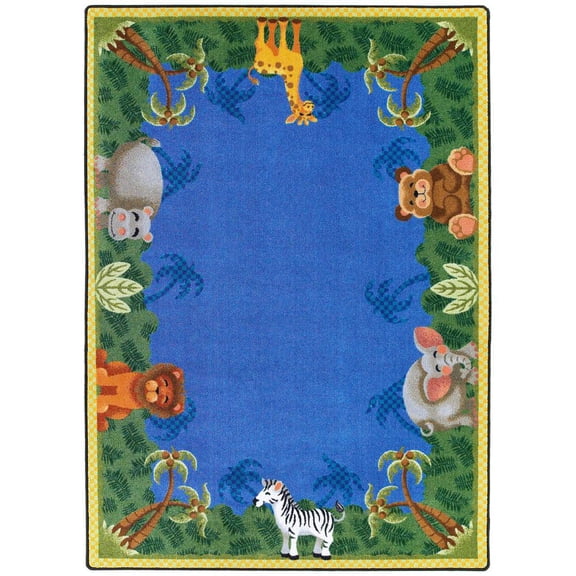 Kid Essentials - Infants & Toddlers Jungle Friends, 10'9" x 13'2", Multicolored