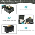thumbnail image 6 of Patiojoy 9 PCS Rattan Dinning Set Wicker Sofa w/Propane Gas Fire Pit 60,000 Btu Heater Turquoise, 6 of 10