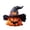 C, variant on Halloween Pumpkin Head Resin Figurine Witch Hat Ornament Decorative Sculpture for Home Office Party Display Shelf Tabletop