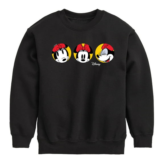 Disney - Mickey & Friends - Minnie Mouse - All the Faces of Minnie - Toddler And Youth Crewneck Fleece Sweatshirt