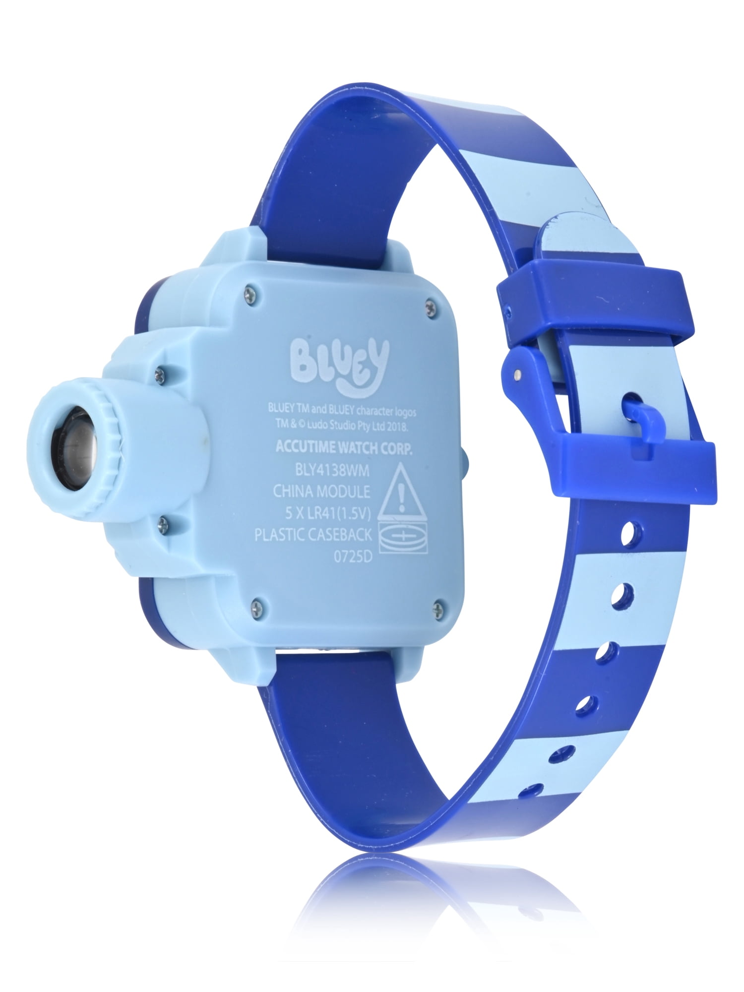Bluey Unisex Child Blue Jelly Strap LCD Projection Watch, BLY4138WM