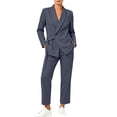 thumbnail image 4 of BRELIL Women Plus Size Two Piece Set V Neck Long Sleeve Blazer Wide Leg Pants Matching Lounge Sets Solid Elegant Business Casual Tracksuit Office Wear, Gray M, 4 of 8