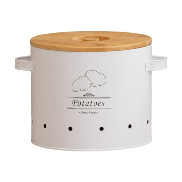 Lata para guardar verduras de cocina, contenedor para guardar verduras en la despensa, encimera del hogar L
