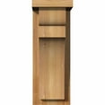 thumbnail image 2 of 6"W x 8"D x 16"H Yorktown Rough Sawn Corbel w/Backplate, Western Red Cedar, 2 of 9