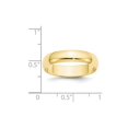 thumbnail image 3 of Auriga 10k Yellow Gold 5mm Lightweight Half Round Wedding Band for Women Size- 9.5, 3 of 5