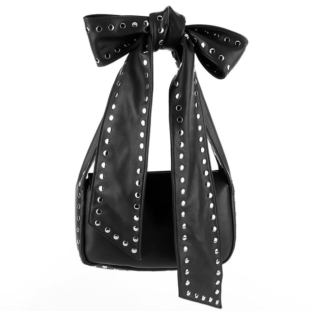 Bolso Mano Sencillo Transporte Vintage Hobo Elegante para Mujer Holgado Con Lazo PU