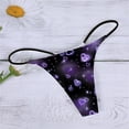thumbnail image 3 of zuwimk Thongs for Women,Women Cheeky Lace Panties Thongs Underwear Low Rise Brief Purple,S, 3 of 4