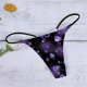 thumbnail image 4 of Gibobby Bikini elástico con algodón Calzoncillos suaves con espalda en T para mujer, bragas cómodas, Tanga de tiro bajo, bragas sexis para mujer（Morado， 2XL), 4 of 4