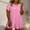 A_Pink, variant on LVHAOGJOB Summer Dress for Women A Line Mini Dress Swing Flowy Short Sleeve Boho 4XL White Womens Sundress Ruffle
