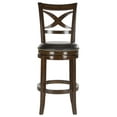 thumbnail image 3 of SAFAVIEH Santino Traditional Rustic Swivel Bar Stool with Footrest, Espresso/Brown, 3 of 6