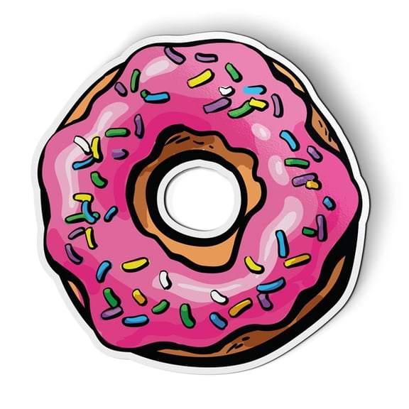 Colorful Donut with Sprinkles - 5.5" Magnet for Car Locker Refrigerator