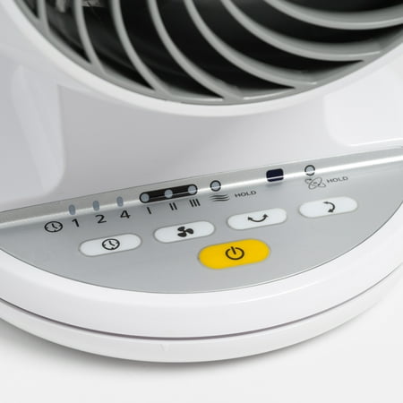 Woozoo - Compact Oscillating Air Circulator Fan with Remote - 3 Speed with Timer - Small Room 157 ft² - White