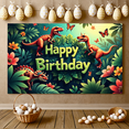 thumbnail image 4 of LUUFILx Dinosaur Birthday Party Backdrop Jungle Theme Banner for Kids Birthday Decorations and Celebration Party Supplies Photography Props Background, 4 of 7