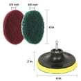 thumbnail image 3 of Tgbvmt 4 Inch Drill Brush Cleaning Set 11 Piece Dual Stiffness Scrub Pads No Scratch Surface Care Universal Power Drill Attachment for Car Detailing Bathroom Kitchen Tile Tub Glass Cleaning Tool, 3 of 9