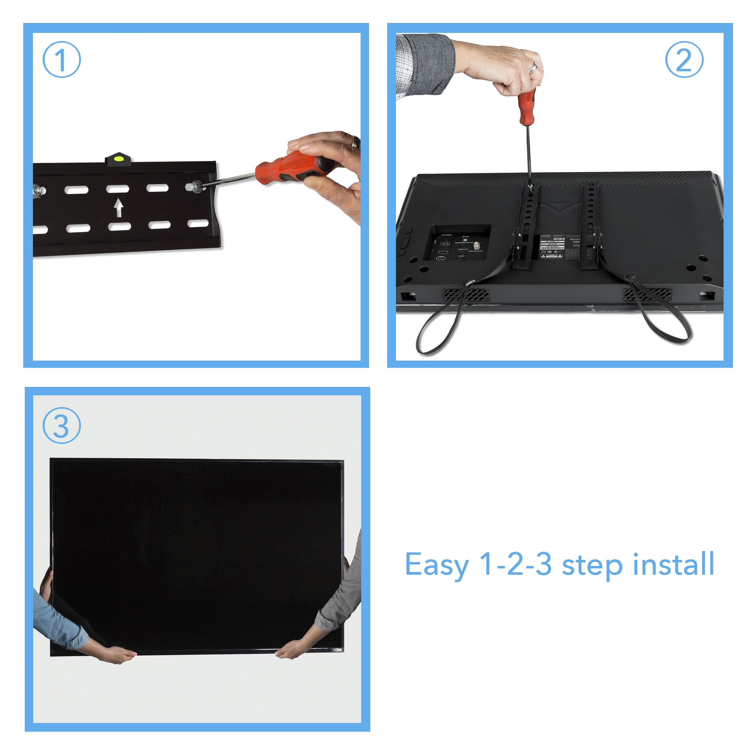 onn. Fixed TV Wall Mount for 17"- 42" TVs