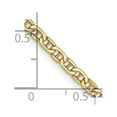 thumbnail image 2 of Diamond2Deal 14K Yellow Gold 2.4mm Semi-Solid Anchor Chain Necklace for Women 22", 2 of 5