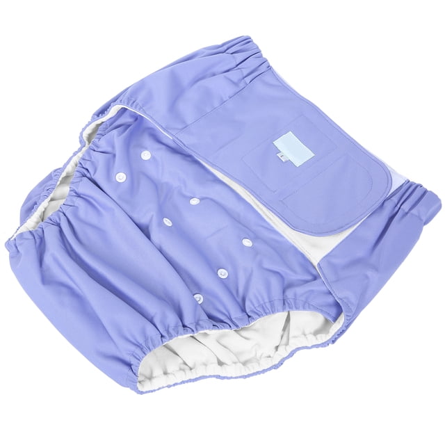 Pañal para adultos reutilizable, para ancianos, incontinencia, lavable, ajustable, pantalones 201 morado claro