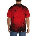 thumbnail image 3 of Fotbe Spiders On The Web And Space Camisa Estampada de Manga Corta para Hombre, Casual de Verano, Estilo Playero, Sin Arrugas-Large, 3 of 5