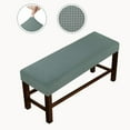 thumbnail image 2 of Abbracc Soft Bench Seat Slipcover Cover Rectangle Dedroom Living Room Bench Green, 2 of 9