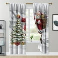 thumbnail image 2 of Yipa Christmas Blackout Window Treatments Slot Top Window Drapes Rod Pocket Window Curtain Panel Style-F W:51" x H:63", 2 of 6