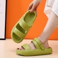 thumbnail image 2 of Wovix Slippers For Women Cushioned Thick Sole Open Toe Lightweight Comfy Slides Shoes Shower Work Sandals Daily Wear Beige 36, 2 of 9