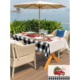 thumbnail image 4 of Outdoor Tablecloth with Umbrella Hole and Zipper, Christmas Truck Rectangle Table Cloth 60x102 Inch Waterproof Tablecloth, Vintage Xmas Red Black Buffalo Plaid Picnic Table Cover for Patio Camping, 4 of 7